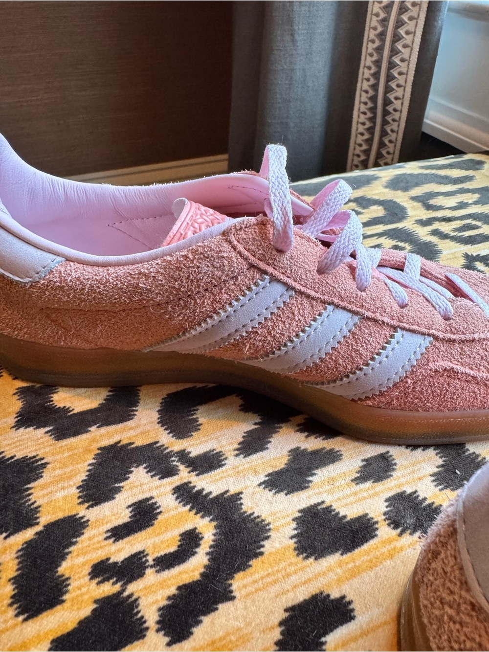adidas Women's Peach/Pink Suede Sneakers - Picture 4 of 6